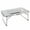 Silver, variant on REDCAMP Small Aluminum Folding Table 2 Foot, Adjustable Height Portable Camping Table, Sturdy Lightweight 24" Camp Table