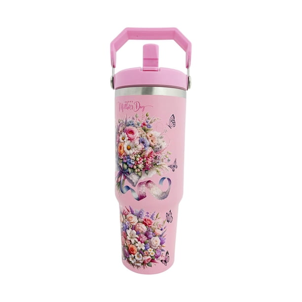 Termo Día De Madres Acero Inoxidable Diseños Florales Regalo rosa D