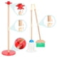 thumbnail image 4 of Set de limpieza WHOHOLL Kid, escoba de madera para niños pequeños, 9 unidades con soporte, 4 of 7