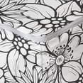 thumbnail image 4 of Floral Vintage Rectangle Pouf, Cartoon Style Group of Various Flowers Petals Illustration, Under Desk Foot Stool for Living Room Office Ottoman with Cover, 25", Charcoal Grey and White, by Ambesonne, 4 of 4