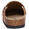 thumbnail image 6 of Comwarm Vegan Leather Clogs for Womens Mens, Cork Footbed Potato Slip On shoes for Women with Arch Support, Caramel Brown, 6 of 6