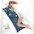thumbnail image 4 of Starry Night Body Pillow Cover 20x54 - Mystical Sky Design with Invisible Zipper - Breathable Goth Pillowcase for Sleeping & Maternity Support, 4 of 7