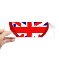 thumbnail image 1 of Love Heart UK England Landmark Rectangle Bumper Sticker Notebook Window Decal, 1 of 1