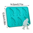 thumbnail image 6 of Bigfoot Silicone Ice Cube Mold, 6-Cavity Sasquatch Shape Tray for Whiskey Cocktail Freezer Chocolate Baking DIY, 6 of 6