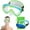 1PK - Blue & Green, variant on Swim Goggles Kids 6-14, Diving Mask No Tangle Strap，Water Goggles Nose Cover for JR / Youth