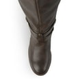 Brinley Co. Womens Tall Wide Calf Buckle Detail Boots