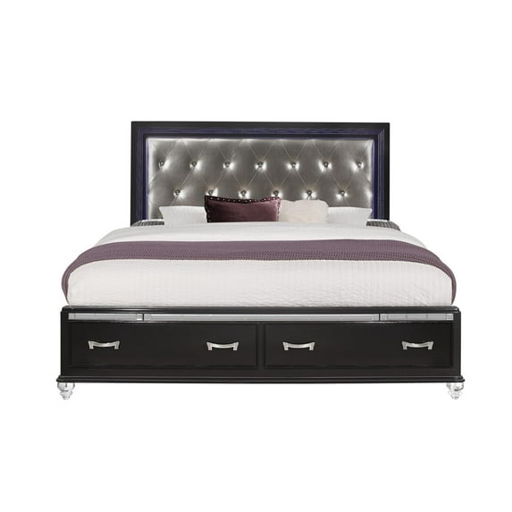 Global Furniture Sonia Bed-Color:Black,Size:Queen