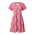 thumbnail image 6 of YAYUBA Summer Dresses for Women Fun Fruit Outfit 2026 Short Sleeve Casual Floral Tiered Swing Vacation Mini Dress, 6 of 6