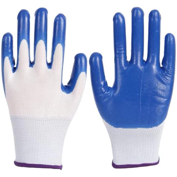 shiyou-Gardening Safety Work Glove Nitrile Coated with String Knit cotton Gloves for Home Garden 12 Pairs per Pack Extreme Grip Lightweight Nitrile Coated for Construction & Mechanics Work Gloves
