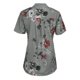 thumbnail image 4 of ICHUANYI Clearance Fashion Woman Causal V-Neck Printing Blouse Short Sleeve T-Shirt Summer Button Pockets Tops(Gray, XXL) ICHUANYI WER2023080913093, 4 of 6
