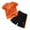 Orange, variant on Boys' Short Sets Short Sleeve Soccer Shirt and Mesh Soccer Shorts Kids 2pc Basketball Uniform for Girls 6-7 Years