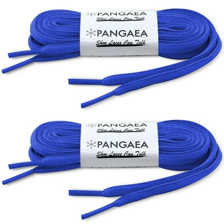 

[2-Pair Pack] Pangaea Oval Shoelaces Half Round 1/4 INCH Shoe Laces More Colors and Lengths Available