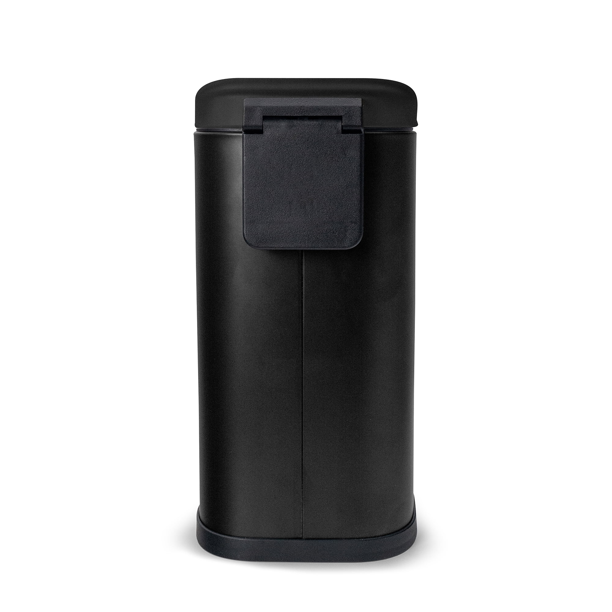 Acento Linea Slim Rectangular Step Trash Can, 1.3 Gallon Bathroom Waste Bin with Soft-Close Lid and Removable Inner Bucket, Matte Black