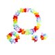 thumbnail image 2 of Conjunto de 5 piezas de falda hula hawaiana con hojas verdes, pulseras, diadema y artículos para fiestas luau en la playa (niño, flor verde)., 2 of 8