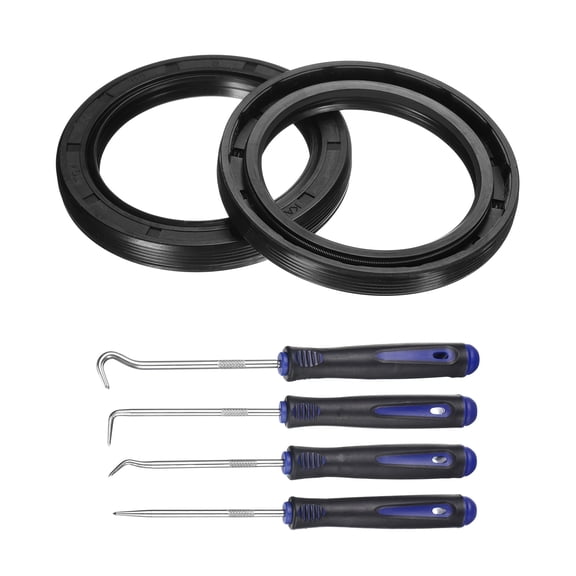 2Pack Oil Seal, 50x68x8mm TC Nitrile Rubber Double Lip Cover with Hook Kit