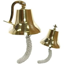 Thor Instruments Co. 4Inch Brass Ship Bell Wall Mountable Ship Nautical Door Bell