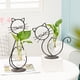 thumbnail image 2 of Elegante jarrón hidropónico para exhibiciones creativas de plantas. Moderno soporte de hierro para flores con forma de gato, 2 of 8