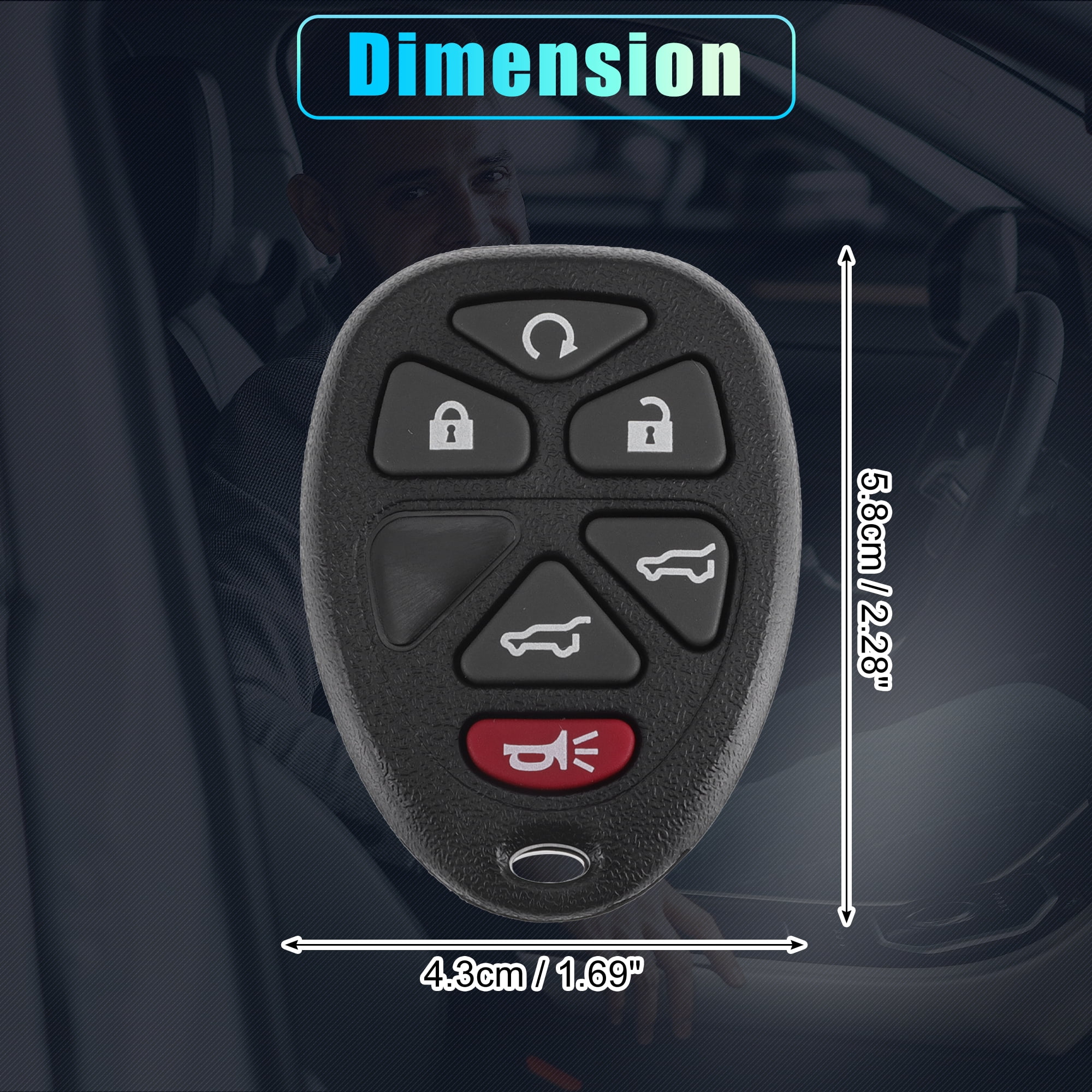 2-Pack Keyless Entry Remote Key Fob For 2007-2014 Chevy Tahoe, GMC, Cadillac Escalade - OUC60270 / 22951510