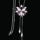 thumbnail image 1 of Flower Shape Pendant Necklace Fashion Beautiful Alloy Blue Enamel Jewelry Gifts for Women Girls---Model code 30794, 1 of 5