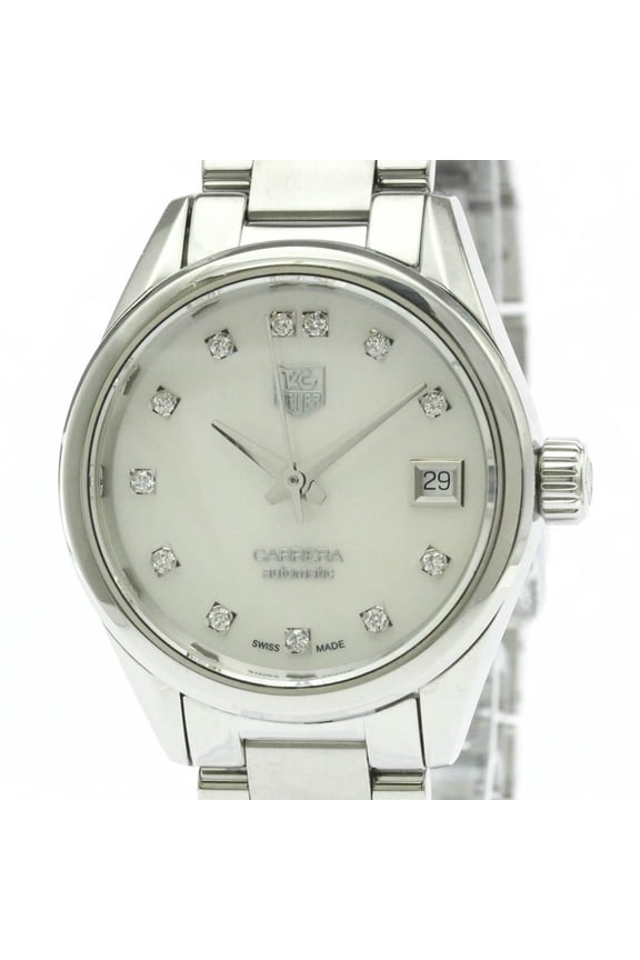 Pre-Owned TAG HEUER Carrera Calibre 9 Diamond MOP Ladies Watch WAR2414