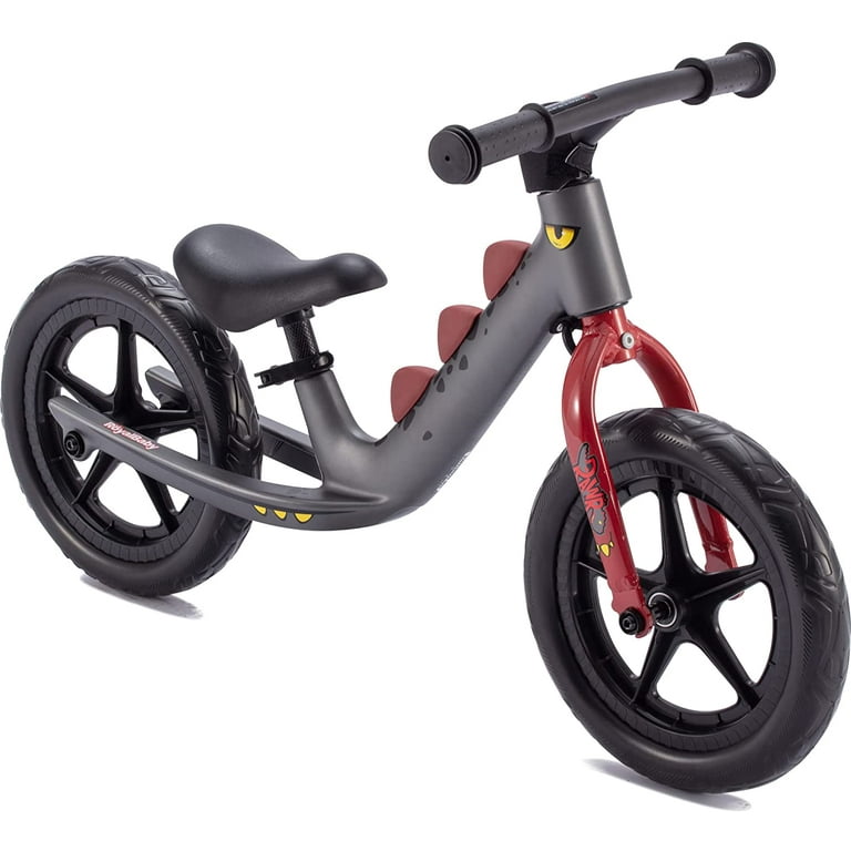 RoyalBaby Dino Kids Balance Bike Toddler Beginner Lightweight Sport Training Bicycle 12 Inch Wheel Age 2 to 4 Black