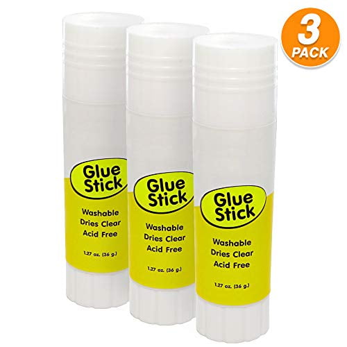 Emraw Washable Glue Stick Dries Clear Permanent Adhesive All Purpose