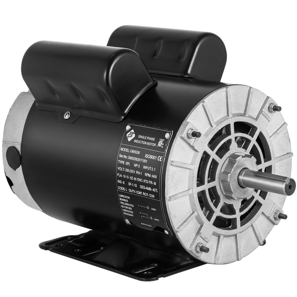 VEVOR 5 Hp Electric Motor 3.1 kw Rated Speed 3450 Rpm Single Phase