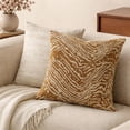 thumbnail image 3 of Fennco Styles Chenille Jacquard Decorative Throw Pillow Cover 18" x 18" – Camel Soft Textured Decorative Accent Cushion Case for Sofa, Couch & Bed for Home Décor, 3 of 3
