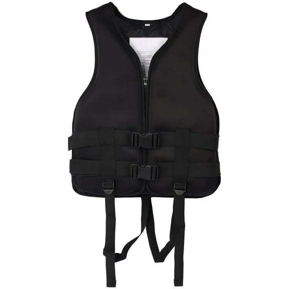 Life Jacket for Women, High Buoyancy Vest for Water Sports, Front Zipper Design, Adjustable Straps, Universal for Fishing, Boating, Surfing, Kayaking, M (Suitable 30-50 kg), Black (Includes Whistle)