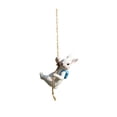 thumbnail image 1 of Estatua de animal trepador en miniatura, decoración de jardín, accesorios de , divertida figura de trepador, escultura de animal de resina para Estatua del conejo trepador, 1 of 8