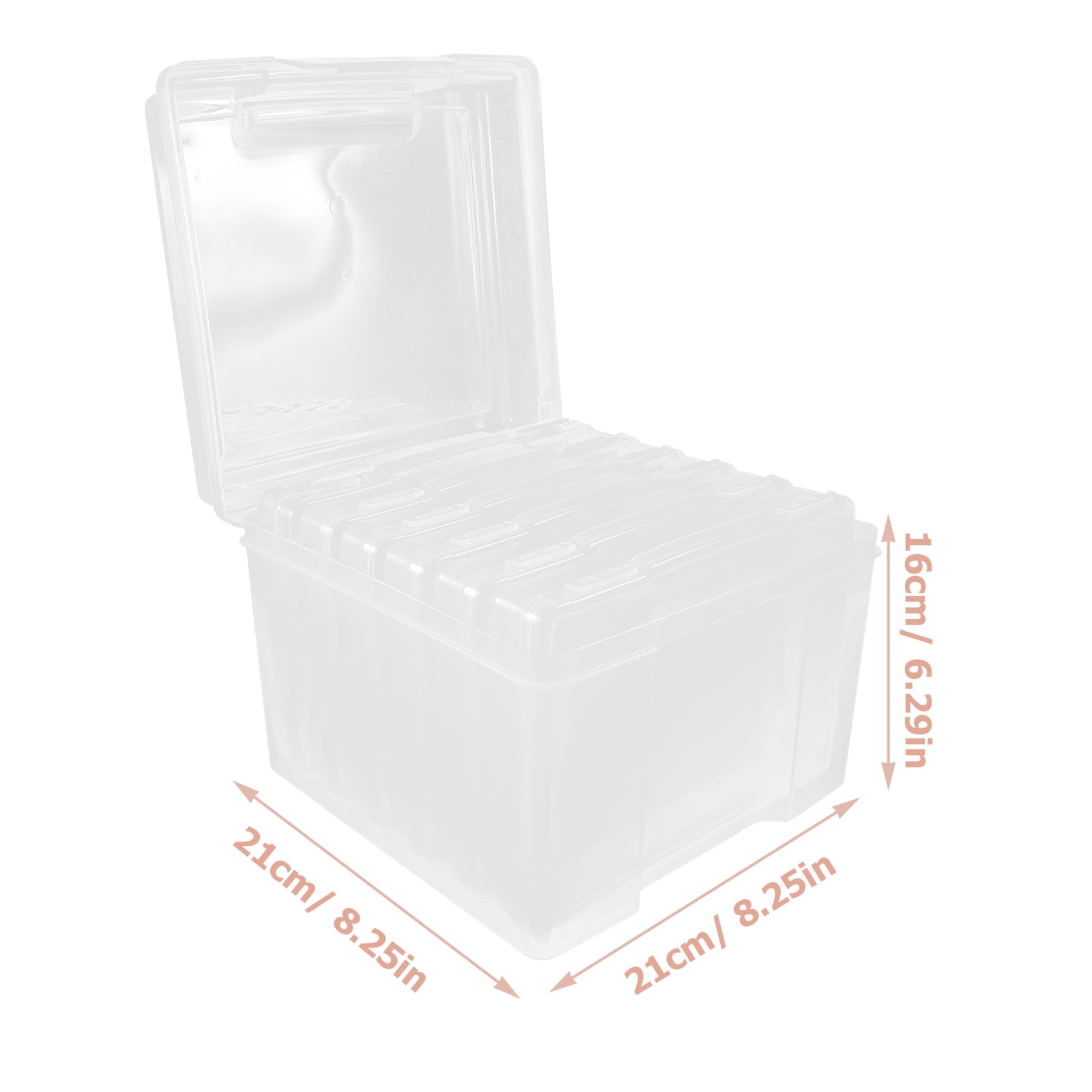 BESTYASH 6-Pack Plastic Storage Containers with Dividers for Photos, Greeting Cards, Portable Organizer Box for Easy Storage