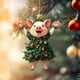 thumbnail image 4 of Seyotauo Cute Pet Pattern Acrylic Christmas Ornaments 3.15x3.15 Inch Double-Sided Pattern, Easy to Hang Christmas Tree Decorations Indoor, Festive Holiday Christmas Decor Gifts for Family Colleagues, 4 of 9