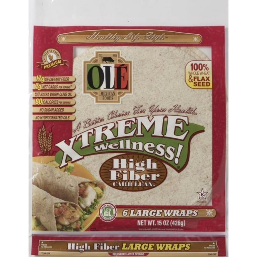 Ole Xtreme 10" High Fiber/carb Lean Wrap 6ct