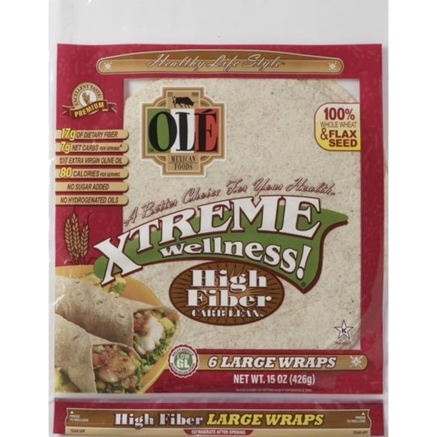 Ole Xtreme 10" Tortillas High Fiber/Low Carb Wrap 6ct