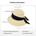 thumbnail image 2 of Duoif Sun Hats for Women, Women's Summer Large Sunshade and Sun Hat Casual Beach Woven Sun Hat Beach Hats for Women Beige, 2 of 2