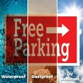 thumbnail image 6 of Free Parking Right Yard Sign 2 Pack of 12 Inch x 16 Inch Double Sided Weatherproof Heavy-Duty Plastic with Stake | Event Promotions, Clear Directions, Outdoor Display | Made in USA, 6 of 7