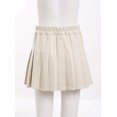 thumbnail image 4 of TSSOE Kids Girls Pleated Mini Skirts High Waist School Uniform Skirts Sports Scooter Workout Performance Skorts Beige 15-16, 4 of 7