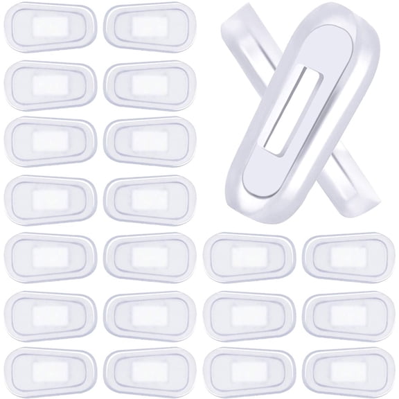 10 Pairs Silicone Nose Pad Covers Transparent Silicone Glasses Nose Cushion Piece Soft Eyeglasses Anti-Slip Nosepads