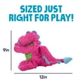 thumbnail image 3 of goDog Dragons Squeaky Plush Dog Toy, Chew Guard Technology, Pink, Large, 3 of 7