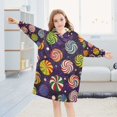 thumbnail image 5 of FORMRS Wearable Blanket Hoodie with Sleeves for Kids Cozy Flannel Sweatshirt, Galactic Candy, 5 of 7