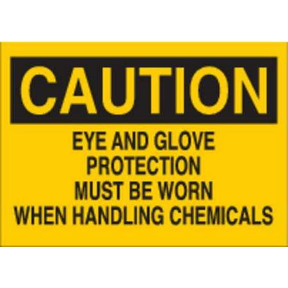 BRADY 69228 Caution Sign,10 x 14In,BK/YEL,ENG,Text G9457551
