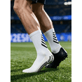 thumbnail image 3 of 4 Pairs Men's Soccer Running Socks with Non-Slip Silicone Grip Cushioned Terry Sole Durable & Moisture-Wicking, 3 of 6