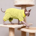 thumbnail image 3 of FEISHENTT Dog Fuzzy Velvet Pajamas,Dog Winter Cloth for Small Dogs Cat,Boy Girl,Pet Jumpsuit, Doggy Apparel Yellow 25x19x3 cm, 3 of 5