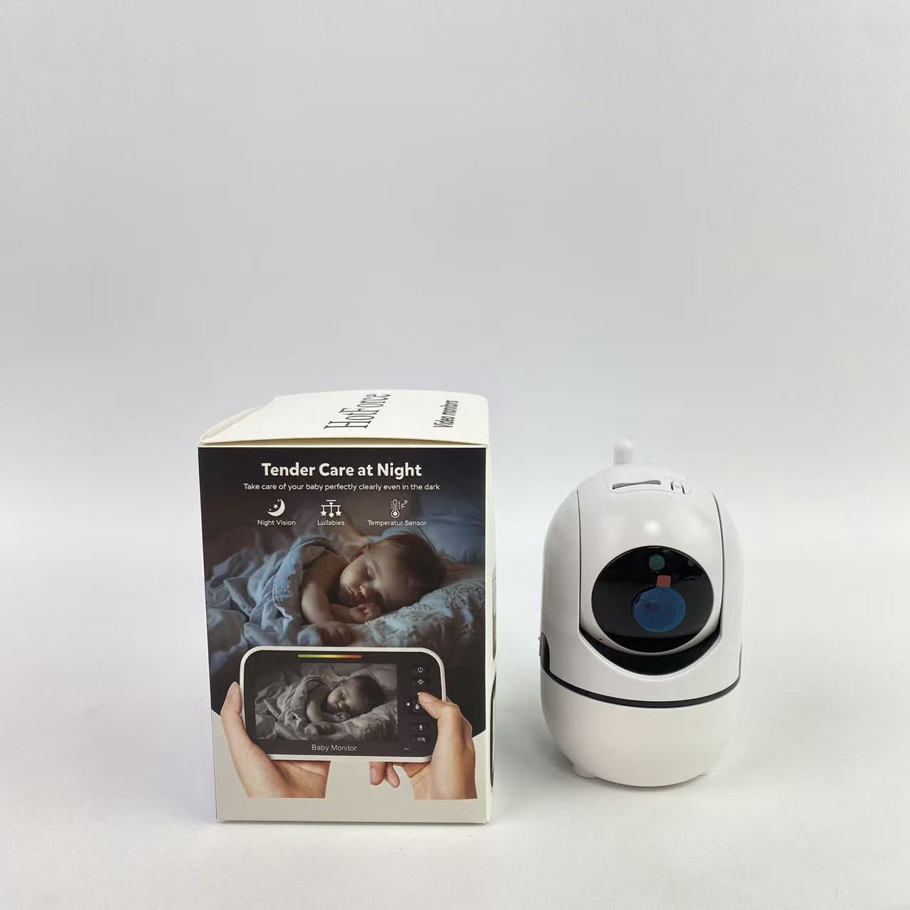 HotForce Video monitors - No WiFi, Remote Pan-Tilt-Zoom, Night Vision, Temperature Sensor, 2-Way Talk, 8 Lullabies, 30-Hour Battery Life，960ft Long Range