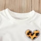 thumbnail image 5 of Ropa Para Bebés Y Niñas, Conjunto Para Niños Pequeños, Camiseta Con Estampado De Leopardo Cálido Para Recién Nacidos, Pantalones, Conjunto De Trajes Con Diadema, Blanco Odeerbi LM103-2997, 5 of 9