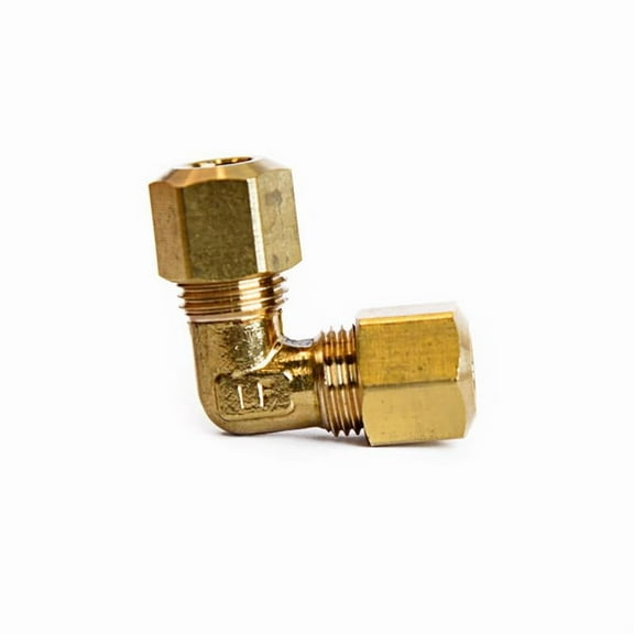 1/4 in. Compression X 1/4 in. D Compression Yellow Brass 90 Degree Elbow