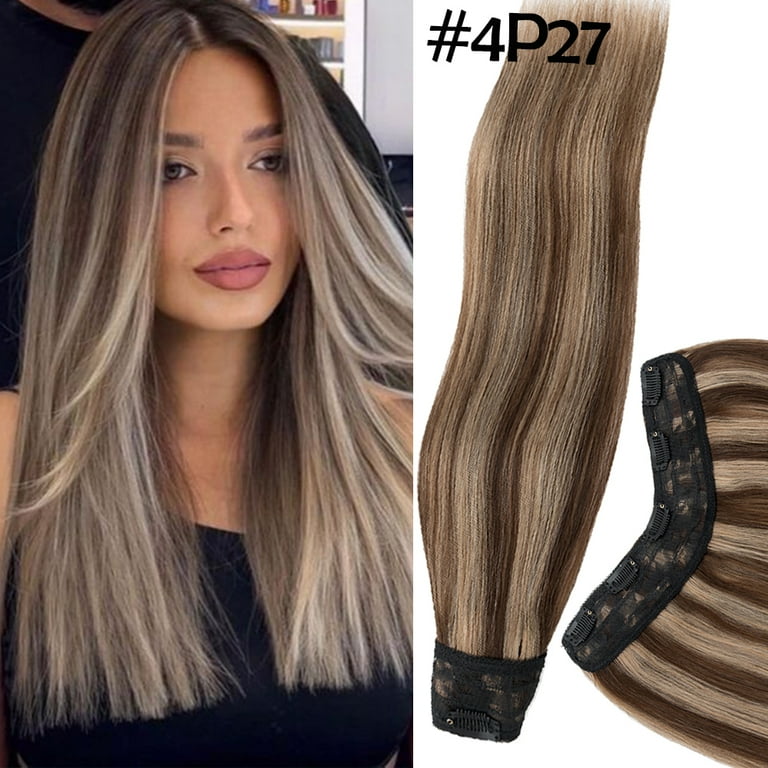 Half head clip in human hair extensions online