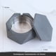 thumbnail image 3 of Cenicero de hormigón con tapa Cenicero geométrico para exterior con cuenco interior de acero inoxidable estilo nórdico, 3 of 5