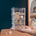 thumbnail image 4 of YAOMOBB Jewelry Organizer Tray Waterproof Jewelry Box with Transparent Layers 3 4 5 Rotating Earring and Necklace Organizer Daily Use Jewelry Storage Box, 4 of 5