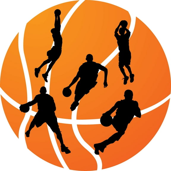 Basketball Sport Ball NBA Decal Sticker Sports Boy Boys Wall Stickers Decals Kids Bedroom Walls Room Wall ? Living Room ? Home Decor Size 20x20 inch